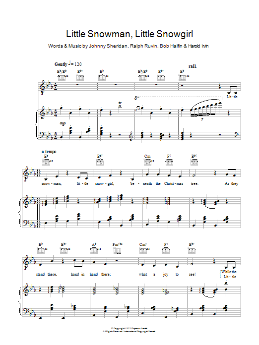 Mandy Miller Little Snowman, Little Snowgirl sheet music notes and chords arranged for Piano, Vocal & Guitar Chords