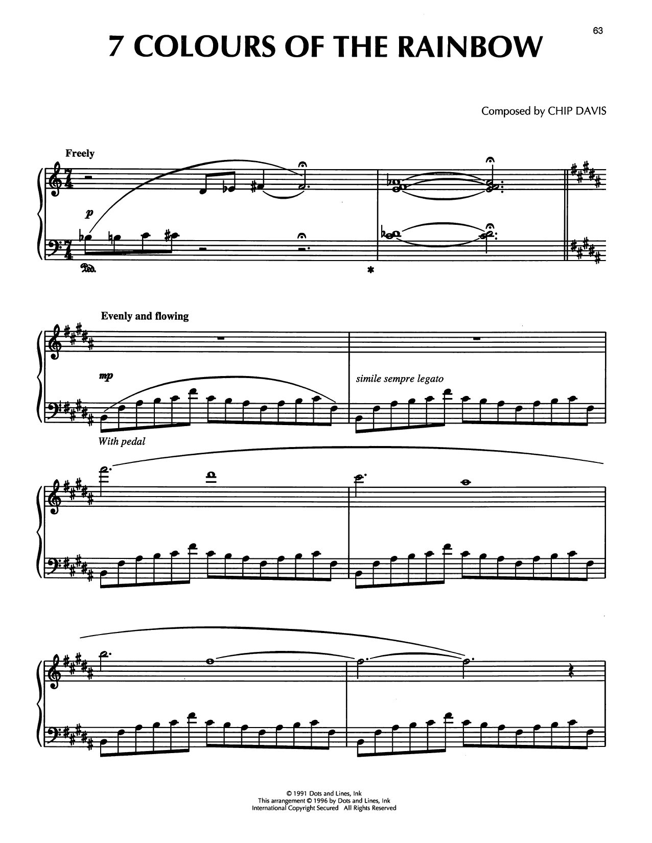 Mannheim Steamroller 7 Colours Of The Rainbow sheet music notes and chords arranged for Piano Solo