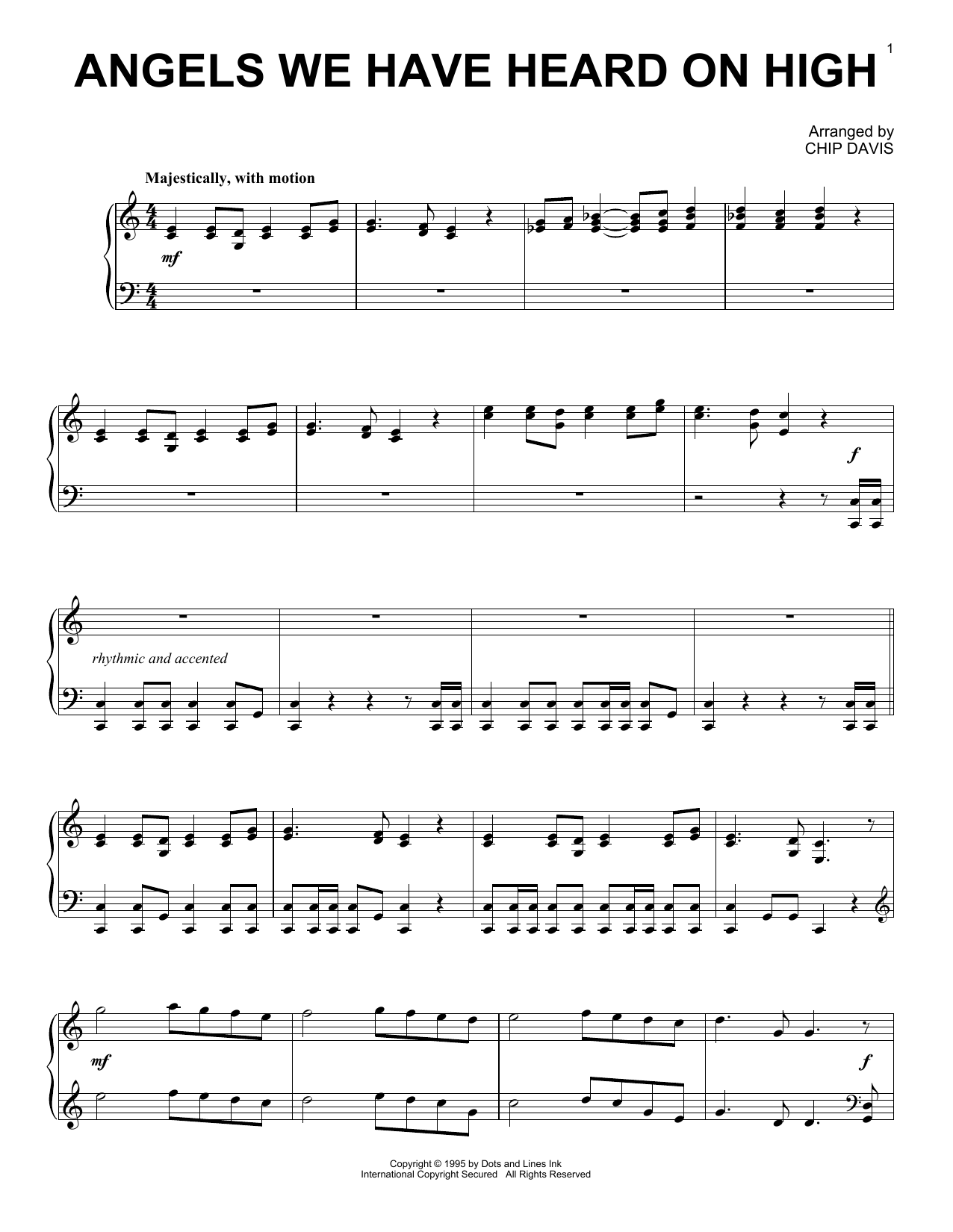 Mannheim Steamroller Angels We Have Heard On High sheet music notes and chords arranged for Piano Solo
