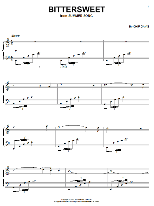 Mannheim Steamroller Bittersweet sheet music notes and chords arranged for Piano Solo