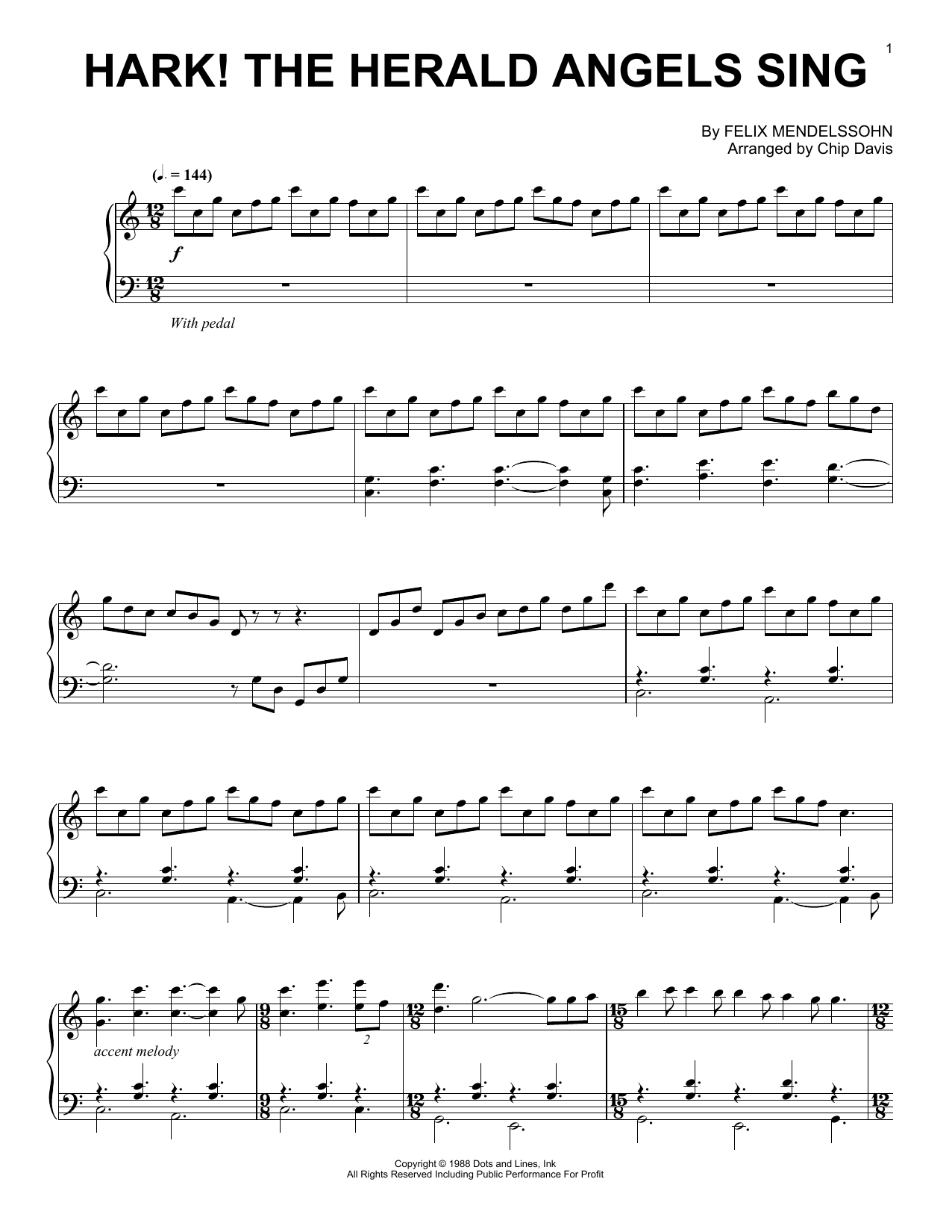 Mannheim Steamroller Hark! The Herald Angels Sing sheet music notes and chords arranged for Piano Solo