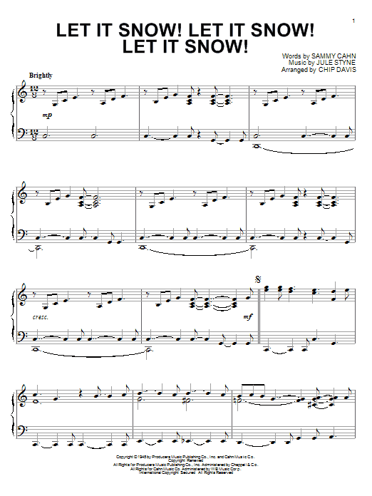 Mannheim Steamroller Let It Snow! Let It Snow! Let It Snow! sheet music notes and chords arranged for Piano Solo
