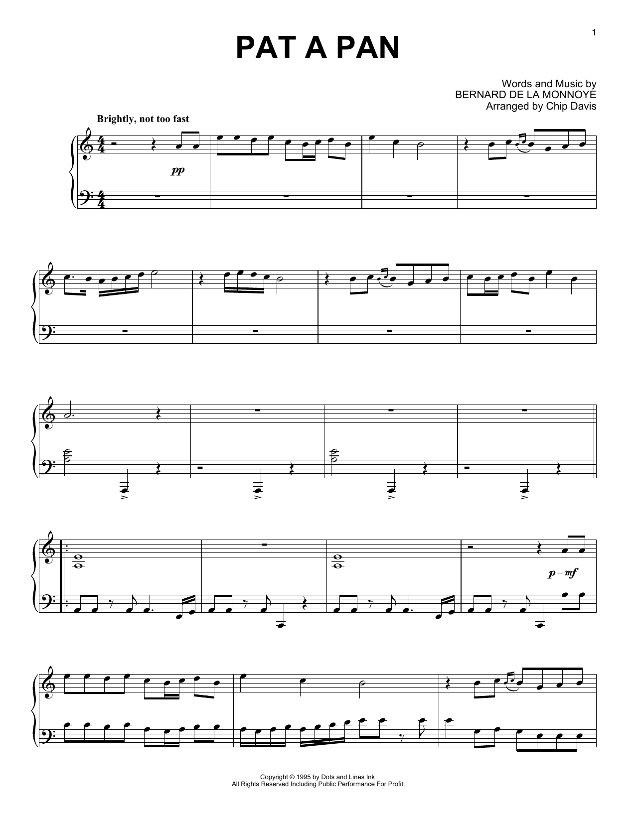Mannheim Steamroller Pat A Pan sheet music notes and chords arranged for Piano Solo