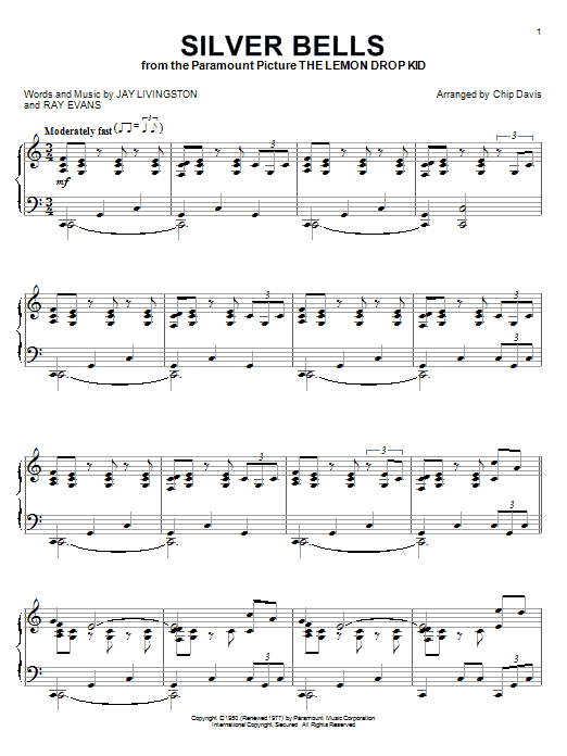 Mannheim Steamroller Silver Bells sheet music notes and chords arranged for Piano Solo