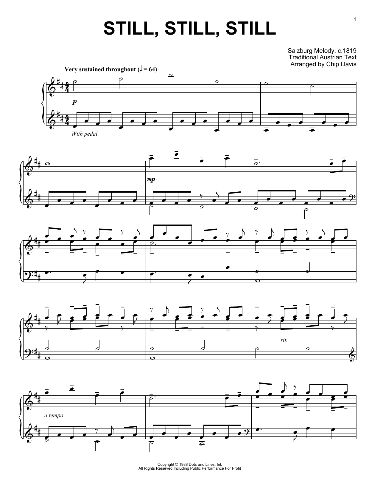 Mannheim Steamroller Still, Still, Still sheet music notes and chords arranged for Piano Solo
