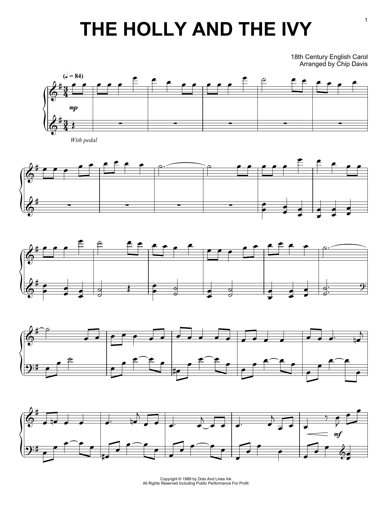 Mannheim Steamroller The Holly And The Ivy sheet music notes and chords arranged for Piano Solo
