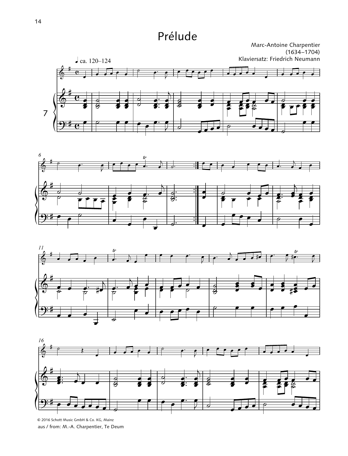 Marc-Antoine Charpentier Prélude sheet music notes and chords arranged for Woodwind Solo