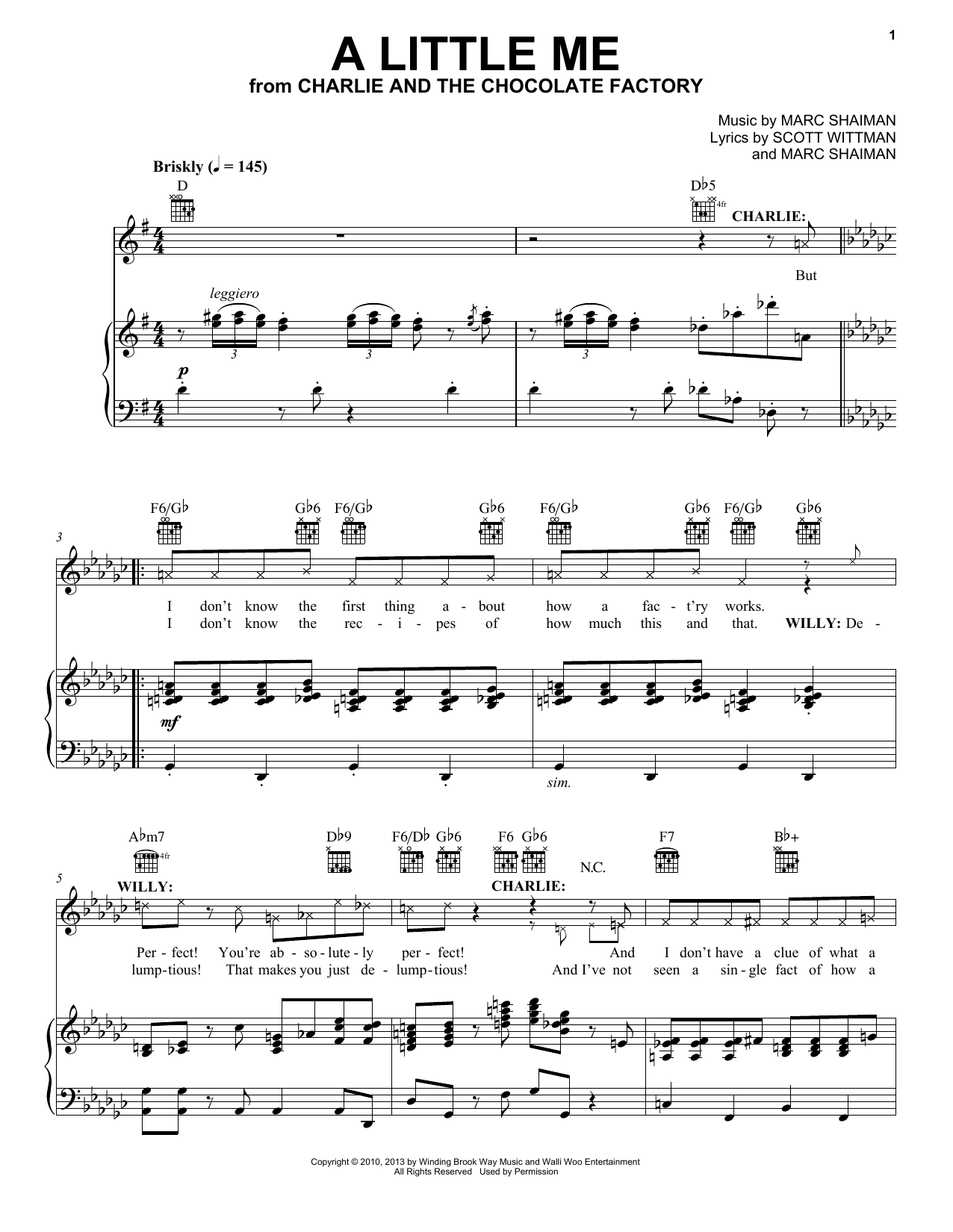 Marc Shaiman & Scott Wittman A Little Me sheet music notes and chords arranged for Piano, Vocal & Guitar Chords (Right-Hand Melody)