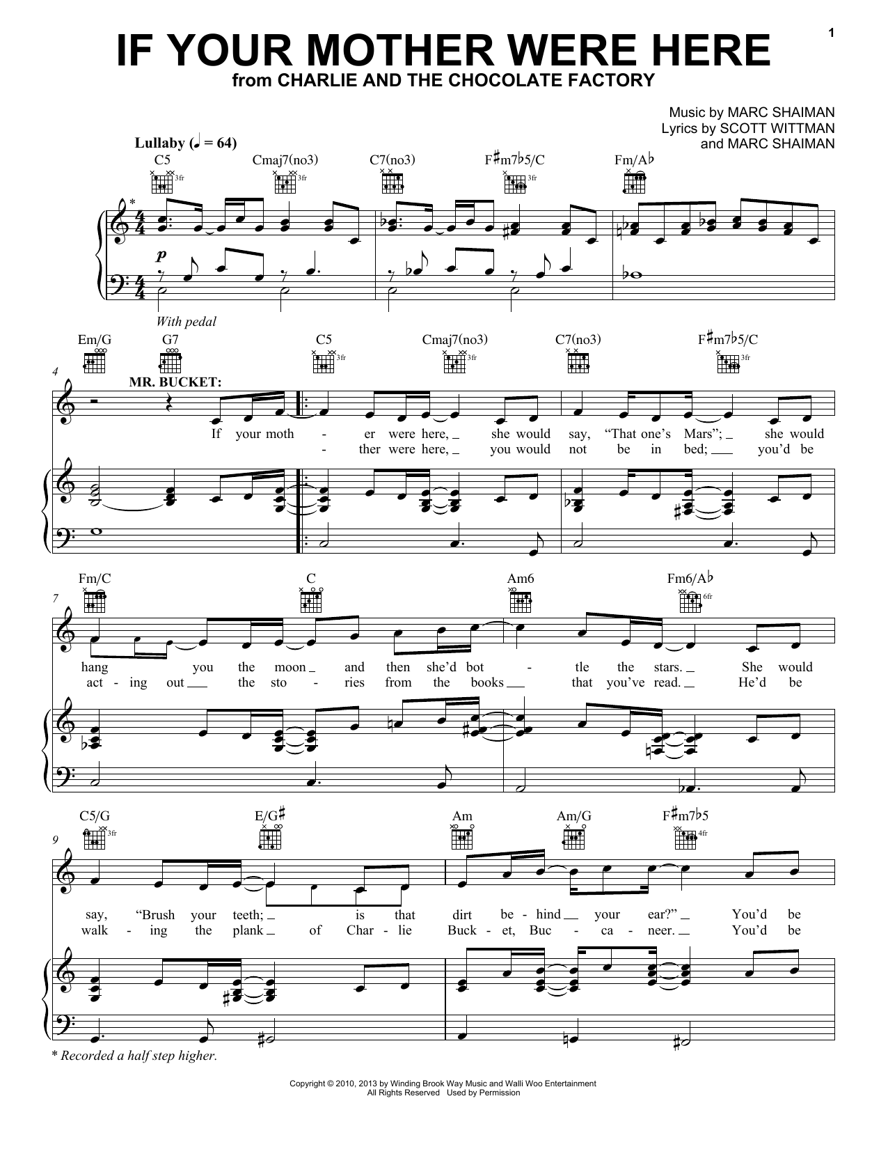 Marc Shaiman & Scott Wittman If Your Mother Were Here sheet music notes and chords arranged for Piano, Vocal & Guitar Chords (Right-Hand Melody)