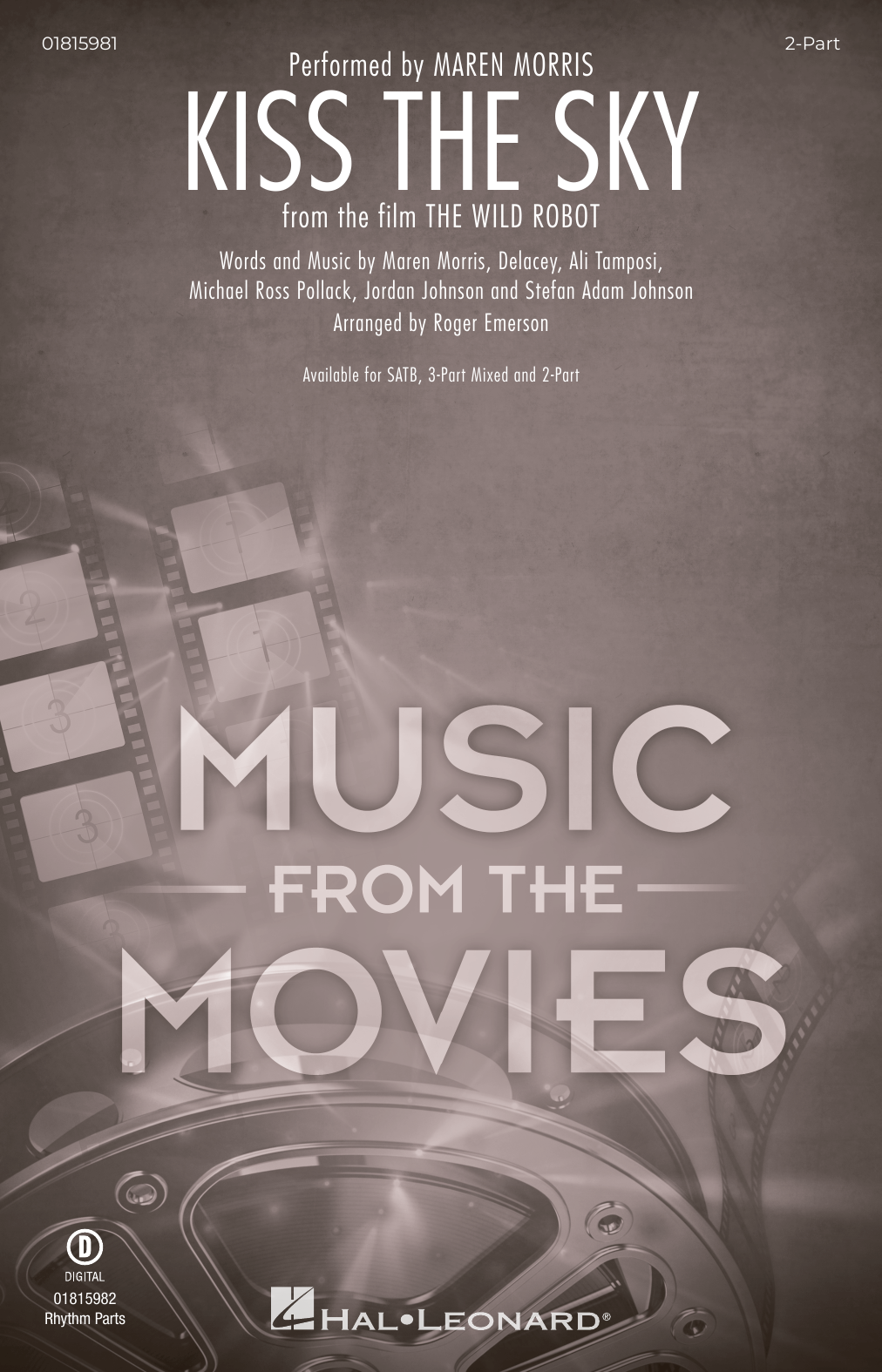 Maren Morris Kiss The Sky (from The Wild Robot) (arr. Roger Emerson) sheet music notes and chords arranged for 2-Part Choir