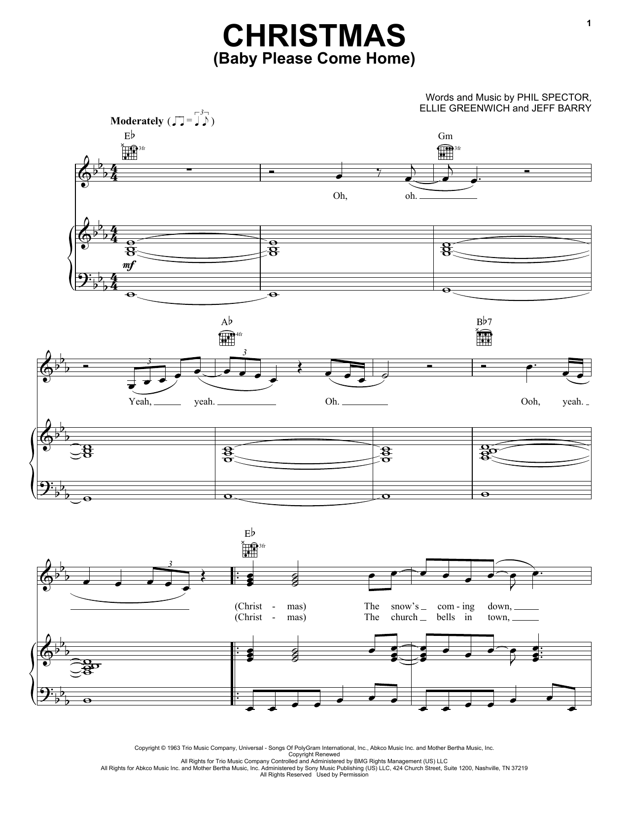 Mariah Carey Christmas (Baby Please Come Home) sheet music notes and chords. Download Printable PDF.