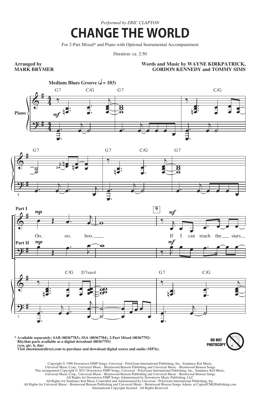 Mark Brymer Songs Of Hope (Choral Collection) sheet music notes and chords arranged for 2-Part Choir
