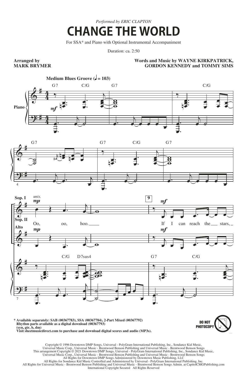 Mark Brymer Songs Of Hope (Choral Collection) sheet music notes and chords arranged for 2-Part Choir
