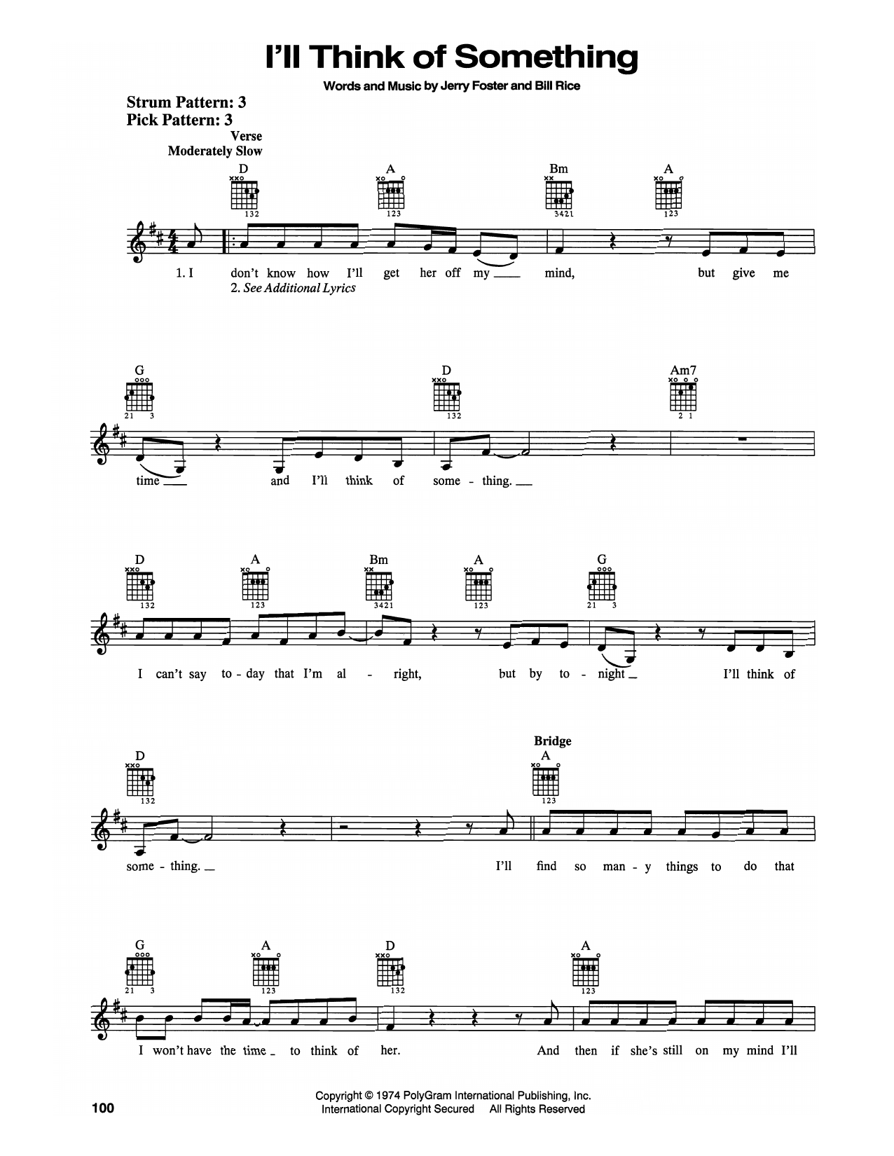 Mark Chesnutt I'll Think Of Something sheet music notes and chords arranged for Easy Guitar