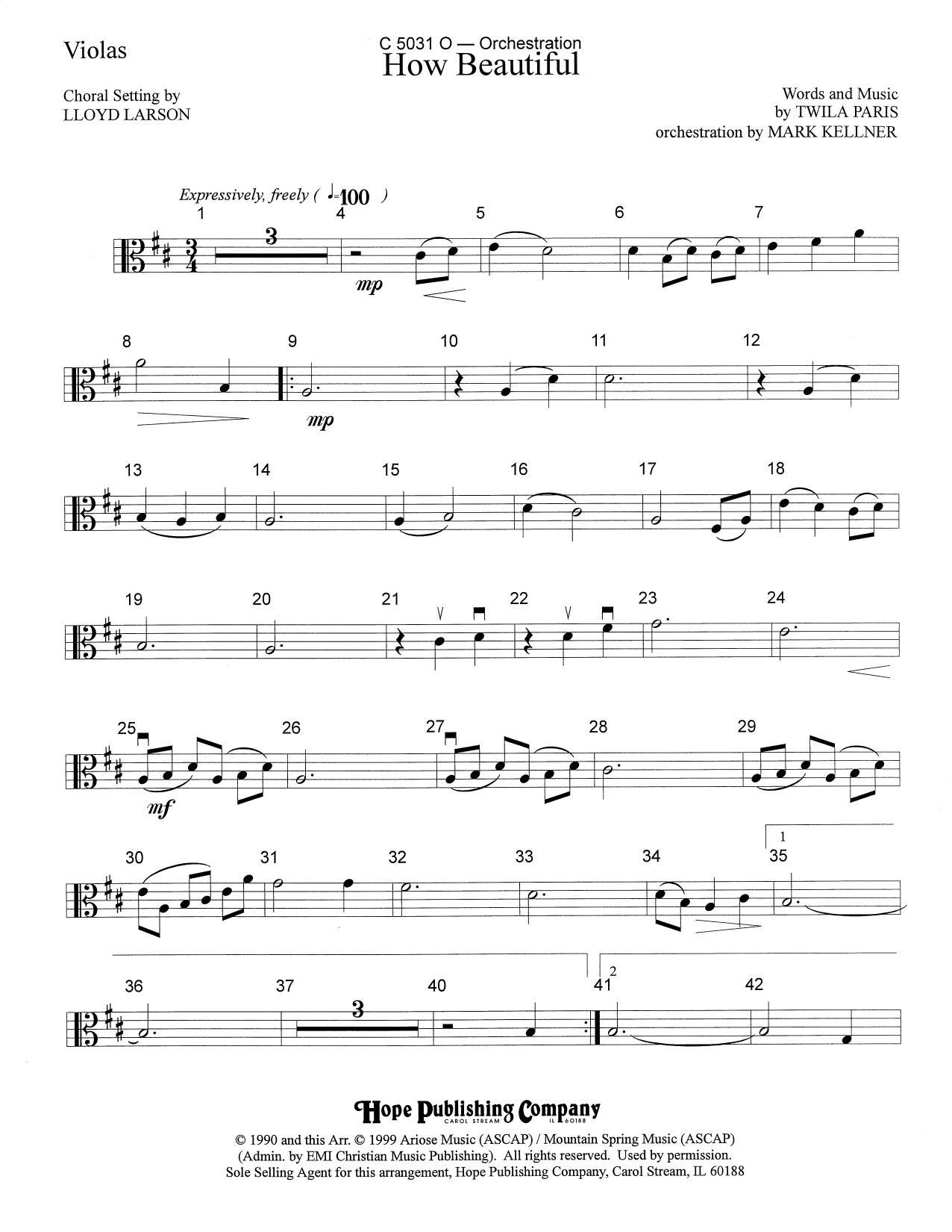 Mark Kellner How Beautiful - Viola sheet music notes and chords arranged for Choir Instrumental Pak