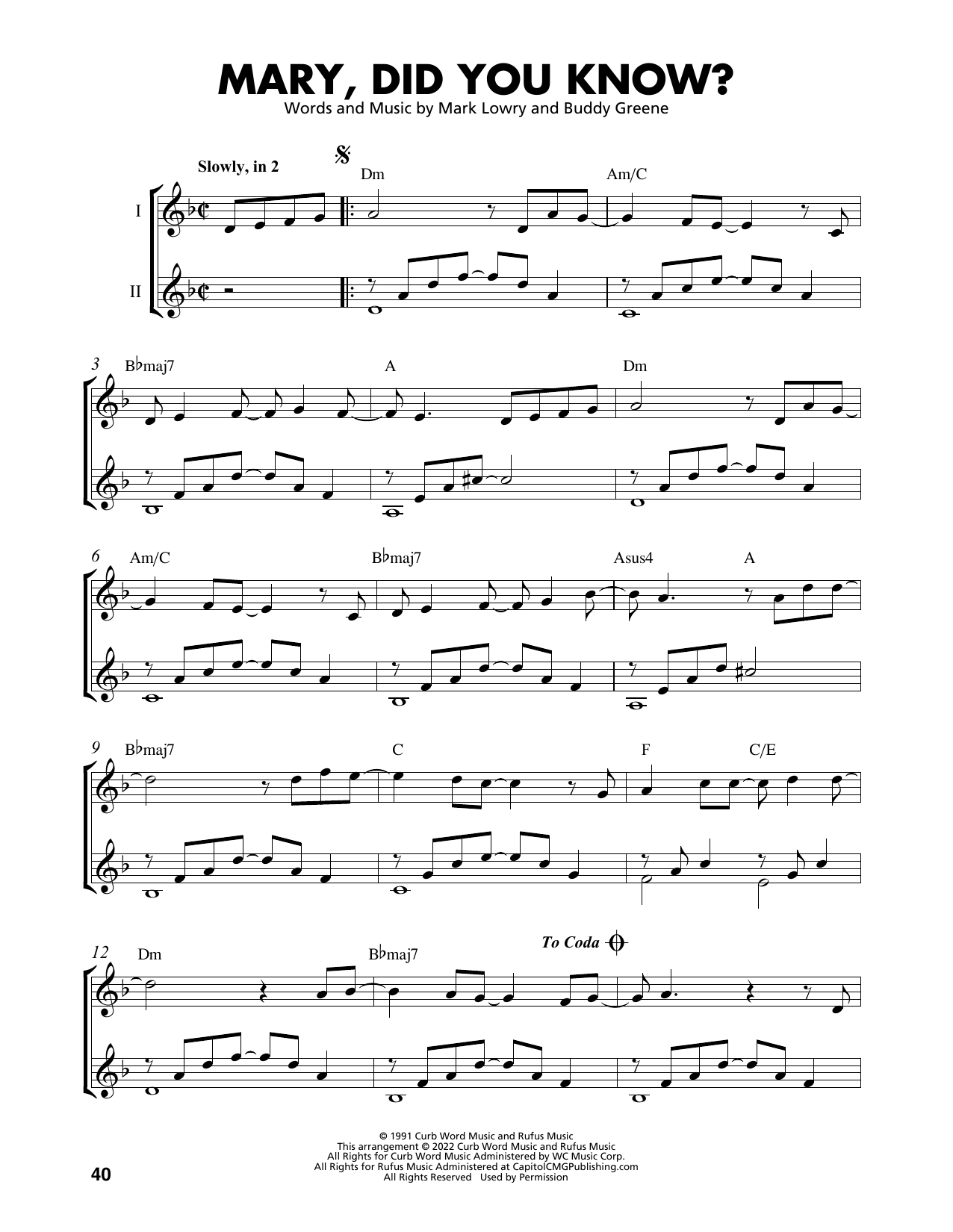 Mark Lowry Mary, Did You Know? (arr. Mark Phillips) sheet music notes and chords arranged for Easy Guitar Tab