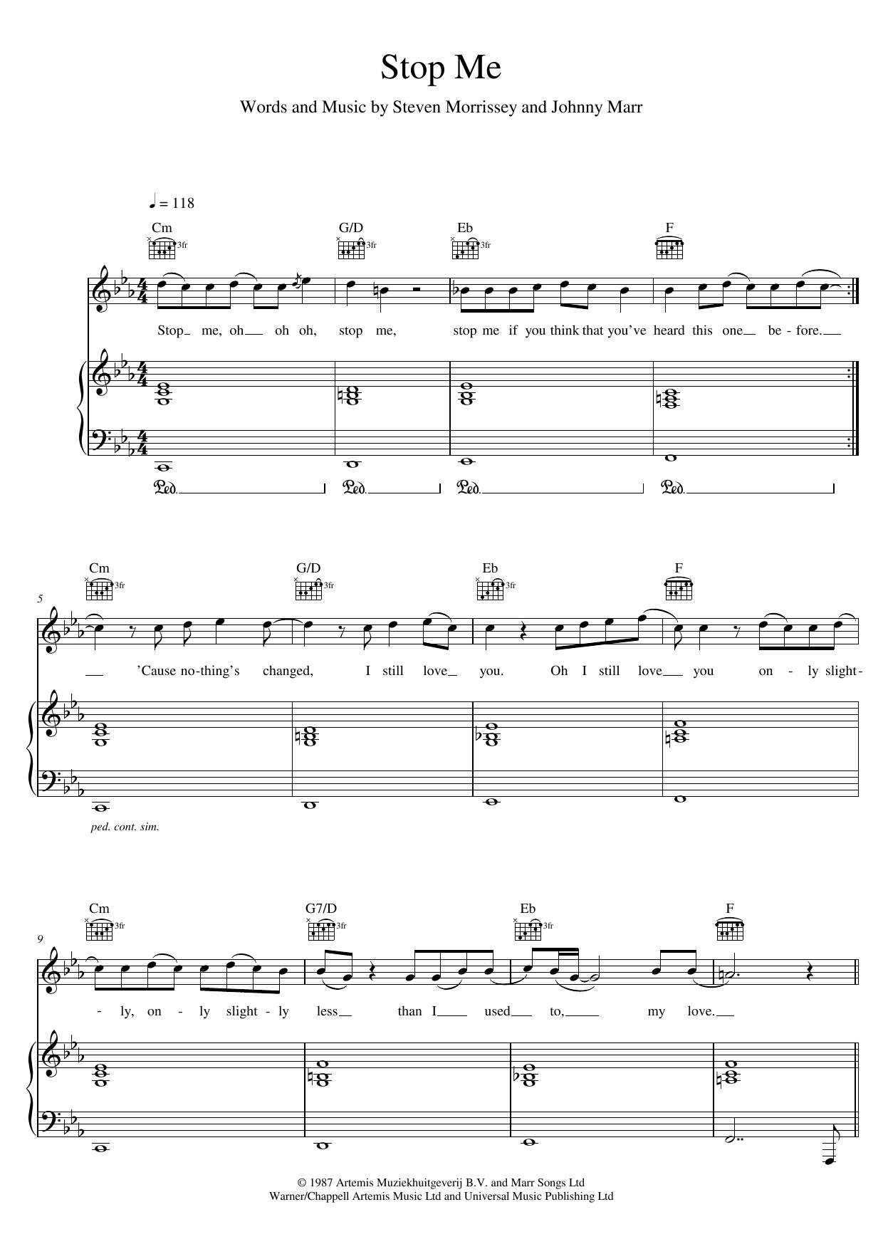 Mark Ronson Stop Me (featuring Daniel Merriweather) sheet music notes and chords arranged for Piano, Vocal & Guitar Chords (Right-Hand Melody)