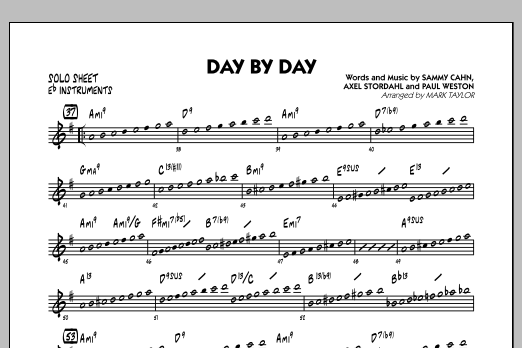 Mark Taylor Day by Day - Eb Solo Sheet sheet music notes and chords arranged for Jazz Ensemble