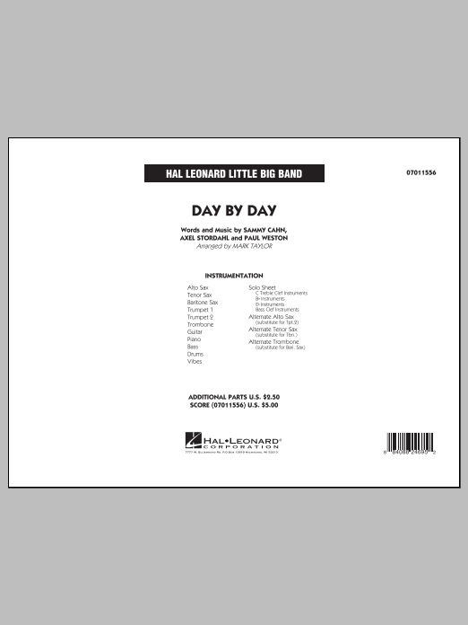 Mark Taylor Day by Day - Full Score sheet music notes and chords arranged for Jazz Ensemble