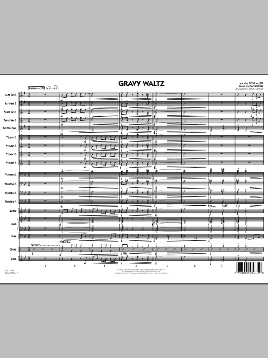 Mark Taylor Gravy Waltz - Conductor Score (Full Score) sheet music notes and chords arranged for Jazz Ensemble