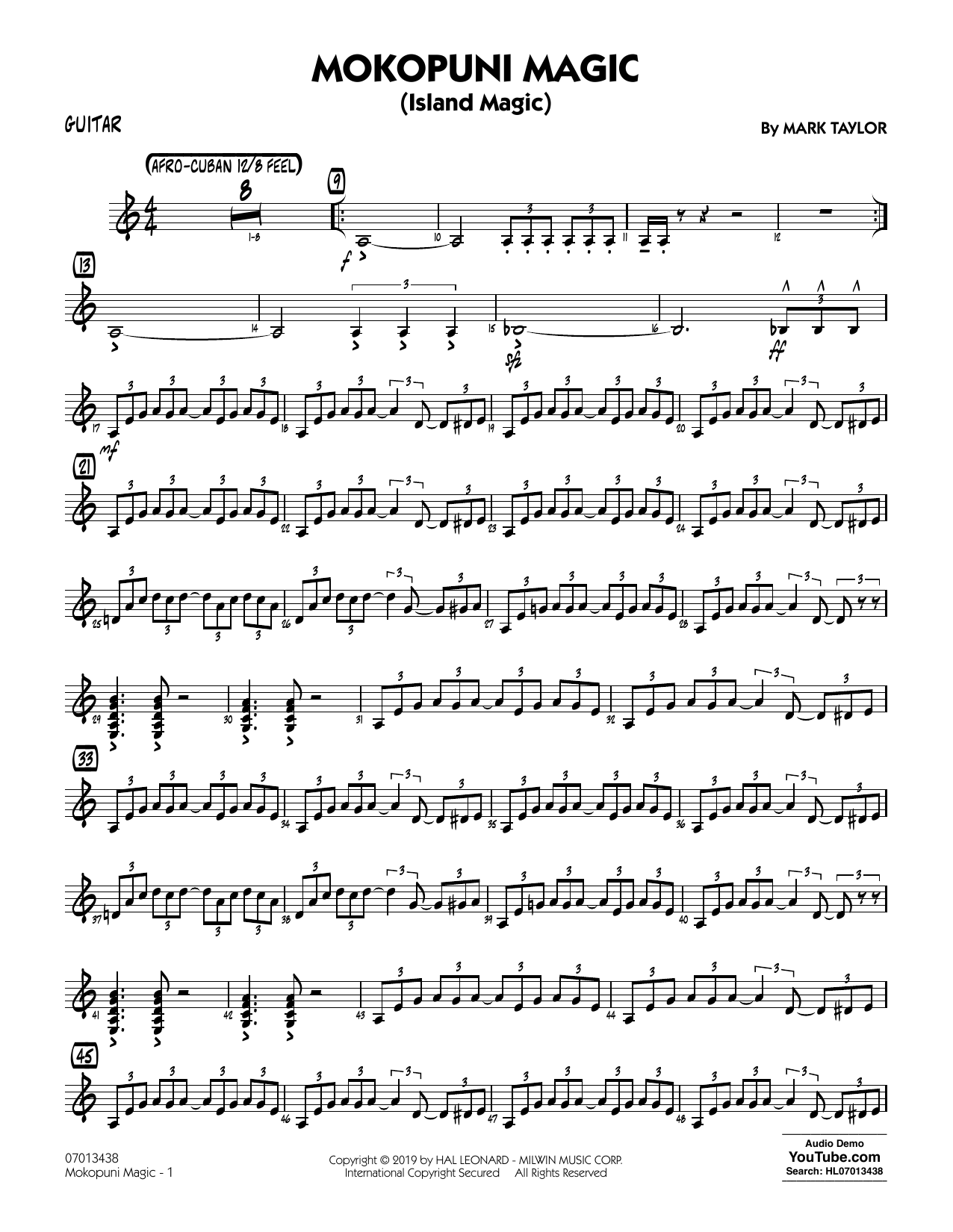 Mark Taylor Mokopuni Magic (Island Magic) - Guitar sheet music notes and chords arranged for Jazz Ensemble