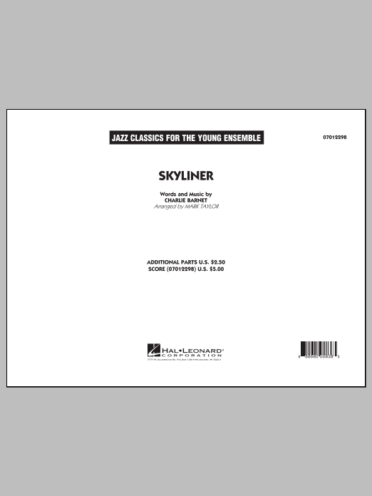 Mark Taylor Skyliner - Conductor Score (Full Score) sheet music notes and chords arranged for Jazz Ensemble