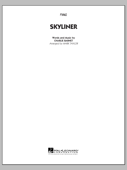 Mark Taylor Skyliner - Piano sheet music notes and chords arranged for Jazz Ensemble