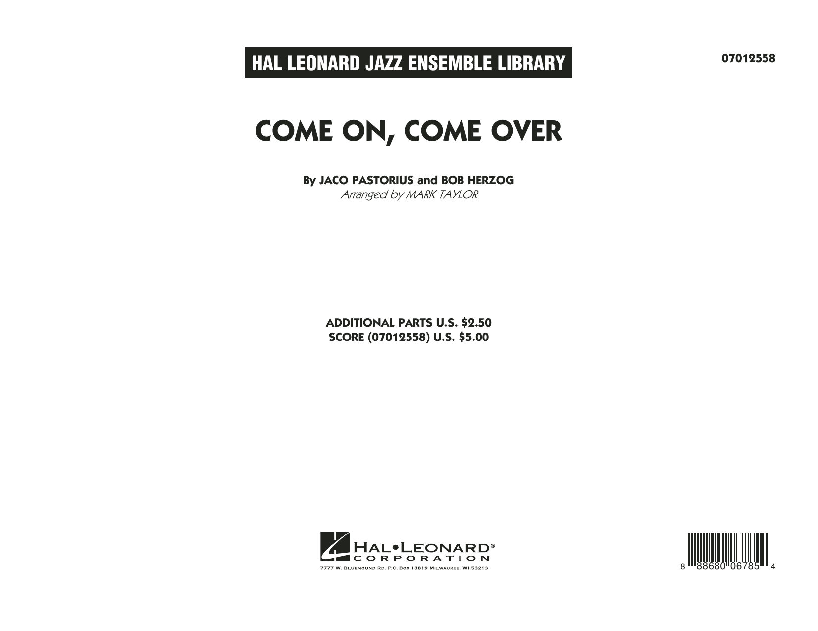 Mark Taylor Come On, Come Over - Conductor Score (Full Score) sheet music notes and chords. Download Printable PDF.