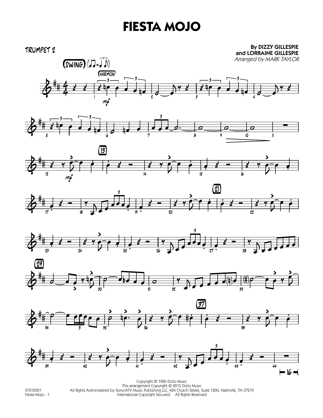 Mark Taylor Fiesta Mojo - Trumpet 2 sheet music notes and chords arranged for Jazz Ensemble