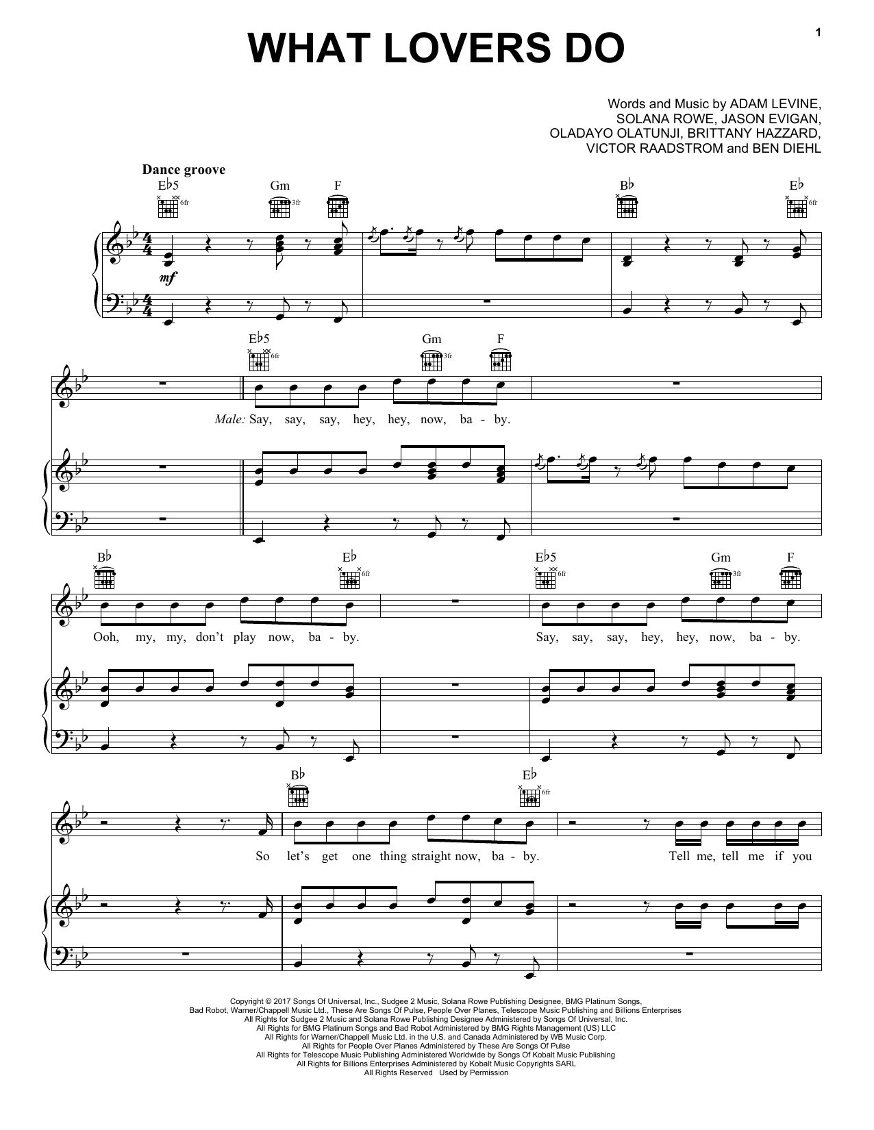 Maroon 5 What Lovers Do sheet music notes and chords arranged for Ukulele