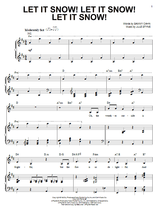 Martina McBride Let It Snow! Let It Snow! Let It Snow! sheet music notes and chords arranged for Piano & Vocal