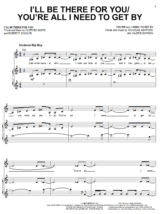 Mary J. Blige I'll Be There For You sheet music notes and chords arranged for Piano, Vocal & Guitar Chords (Right-Hand Melody)
