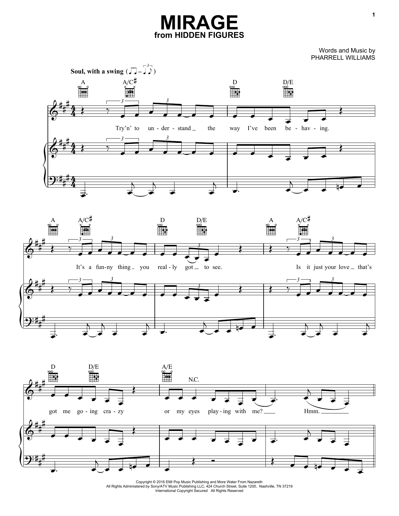 Mary J. Blige Mirage sheet music notes and chords arranged for Piano, Vocal & Guitar Chords (Right-Hand Melody)