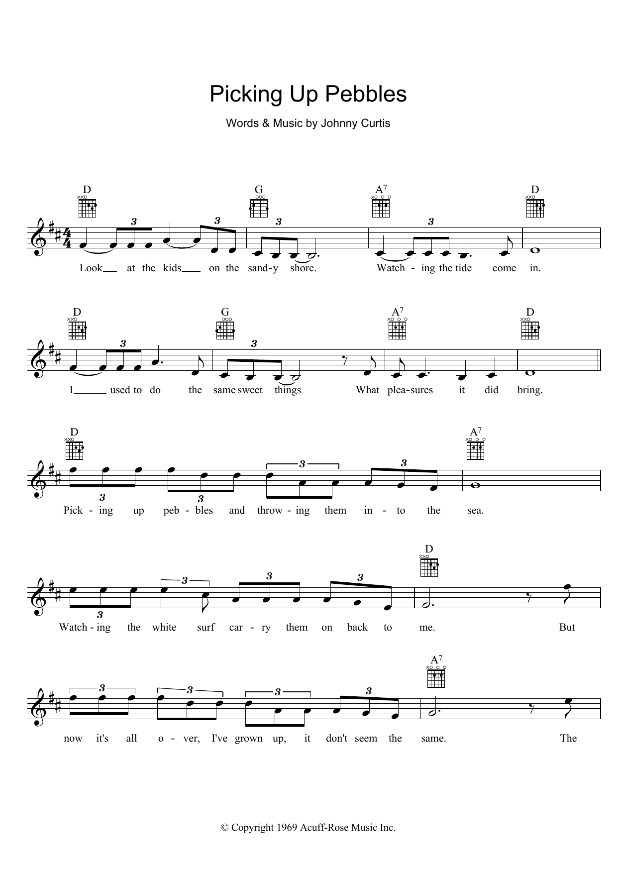 Matt Flinders Picking Up Pebbles sheet music notes and chords arranged for Lead Sheet / Fake Book