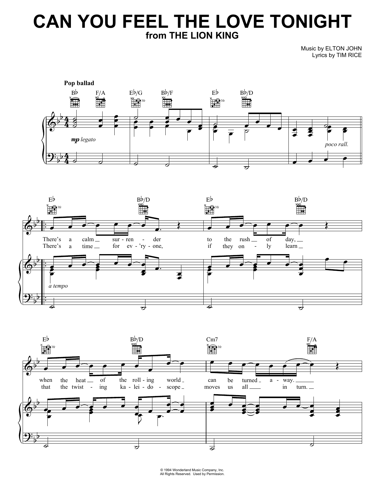 Matteo Bocelli Can You Feel The Love Tonight (from The Lion King) [Classical version] sheet music notes and chords arranged for Piano, Vocal & Guitar Chords (Right-Hand Melody)