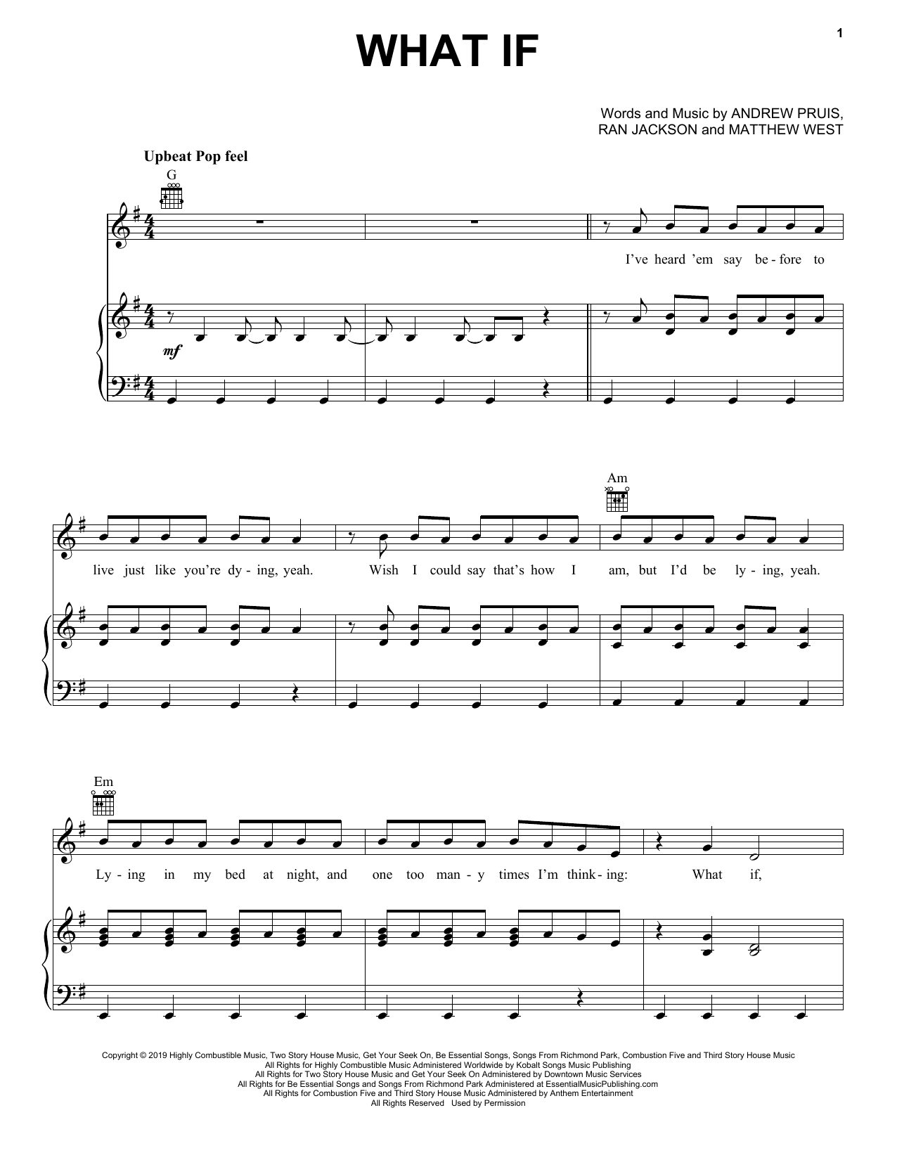 Matthew West What If sheet music notes and chords arranged for Piano, Vocal & Guitar Chords (Right-Hand Melody)