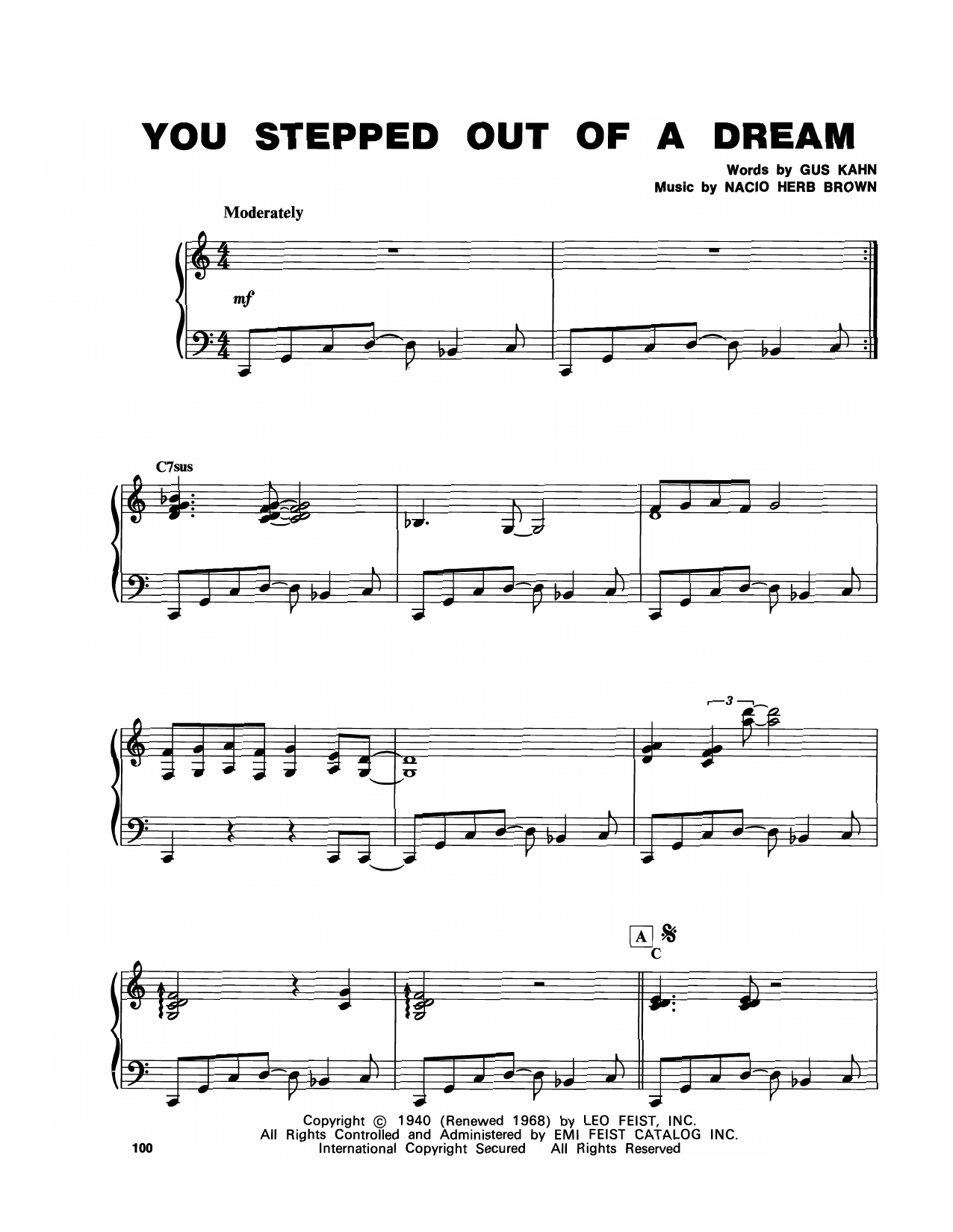 McCoy Tyner You Stepped Out Of A Dream sheet music notes and chords arranged for Piano Transcription