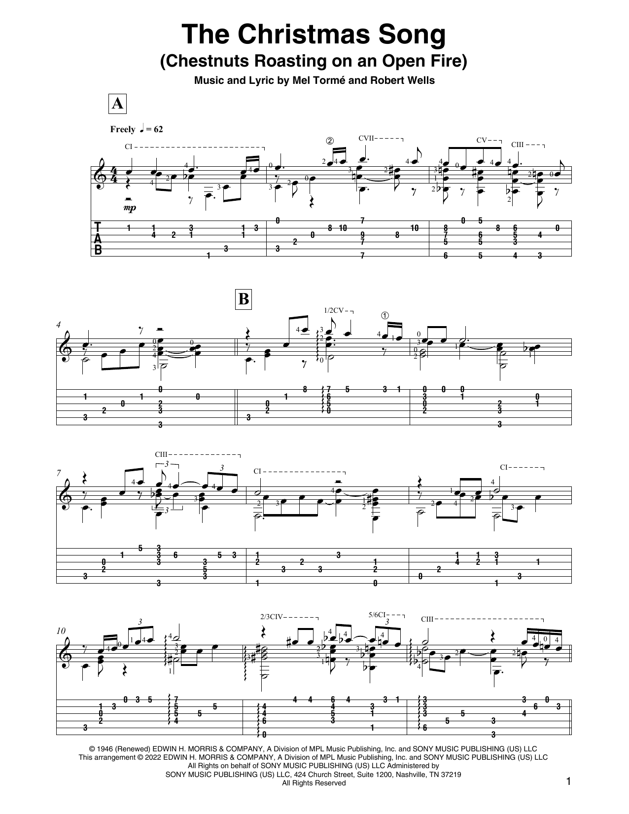 Mel Torme The Christmas Song (Chestnuts Roasting On An Open Fire) (arr. David Jaggs) sheet music notes and chords arranged for Solo Guitar