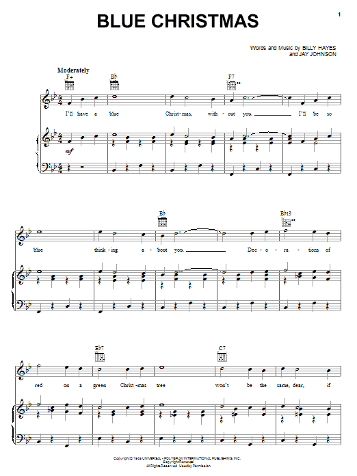 Melissa Etheridge Blue Christmas sheet music notes and chords arranged for Piano, Vocal & Guitar Chords (Right-Hand Melody)