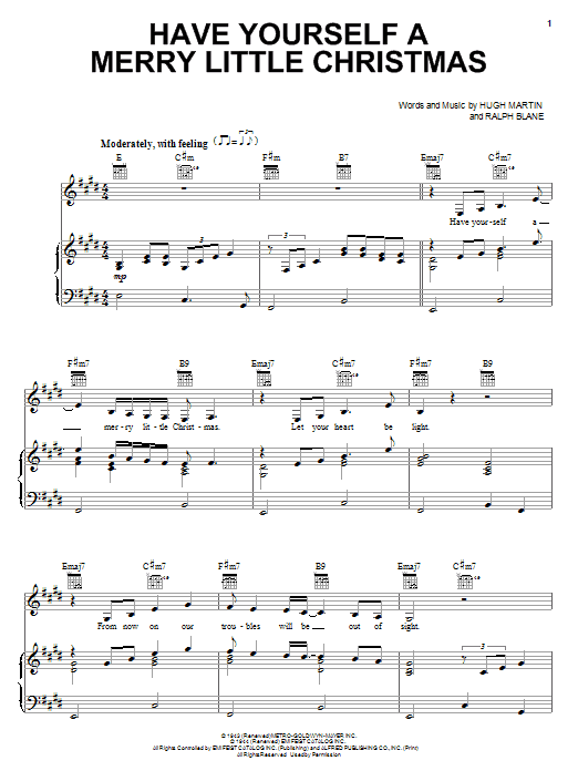 Melissa Etheridge Have Yourself A Merry Little Christmas sheet music notes and chords arranged for Piano, Vocal & Guitar Chords (Right-Hand Melody)