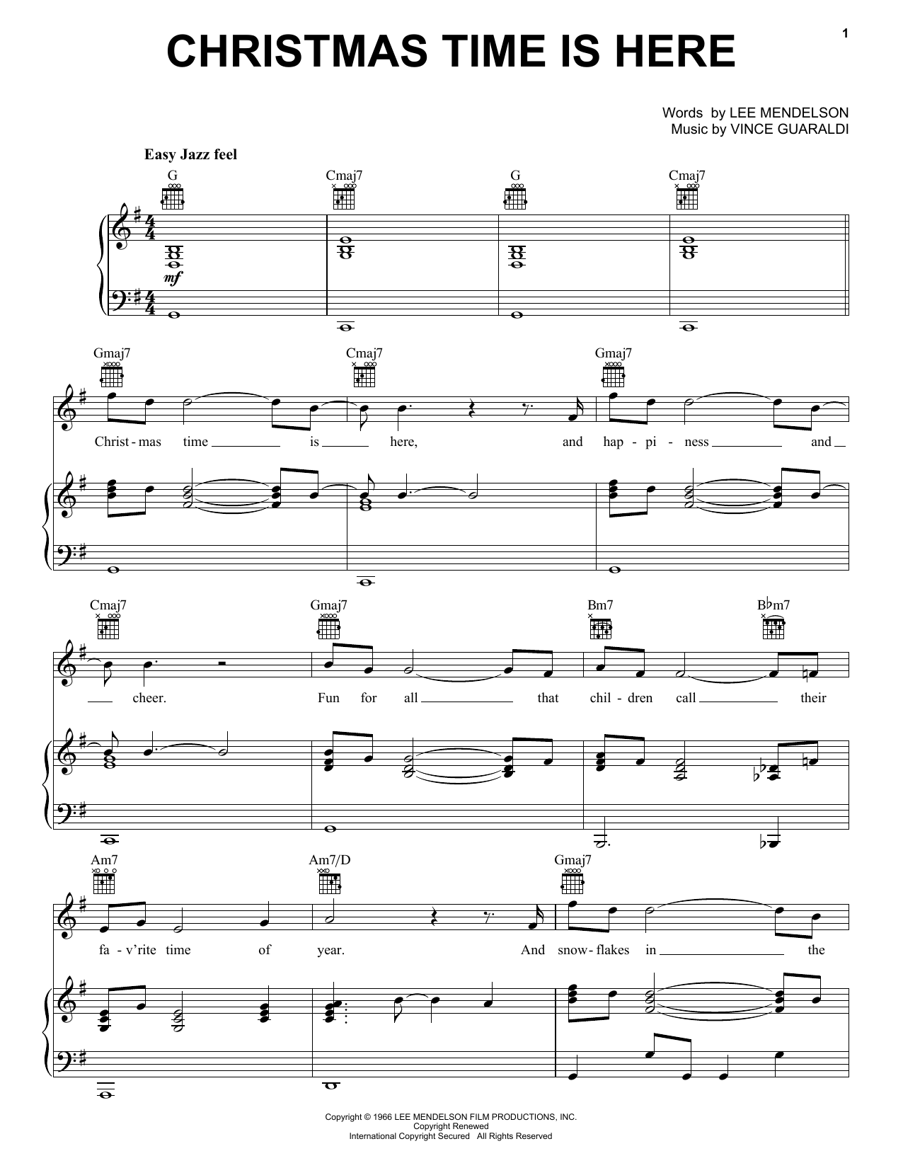 MercyMe Christmas Time Is Here sheet music notes and chords arranged for Piano, Vocal & Guitar Chords (Right-Hand Melody)