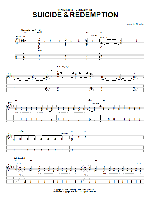 Metallica Suicide & Redemption sheet music notes and chords arranged for Drums Transcription