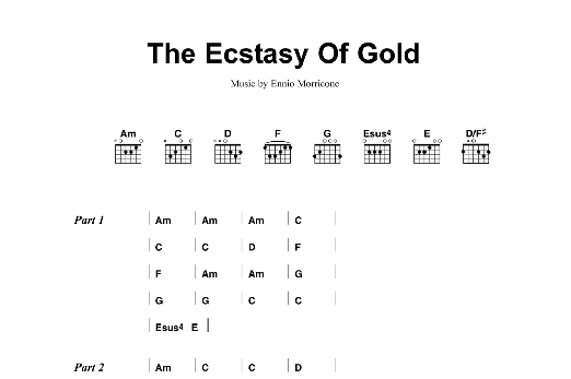 Metallica The Ecstasy Of Gold sheet music notes and chords arranged for Guitar Chords/Lyrics