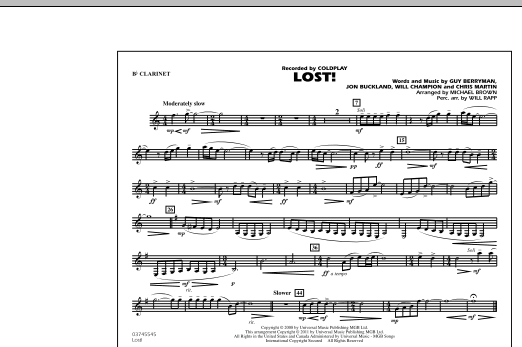 Michael Brown Lost! - Bb Clarinet sheet music notes and chords arranged for Marching Band
