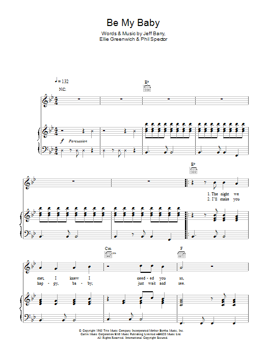 Michael Buble Be My Baby sheet music notes and chords arranged for Piano, Vocal & Guitar Chords