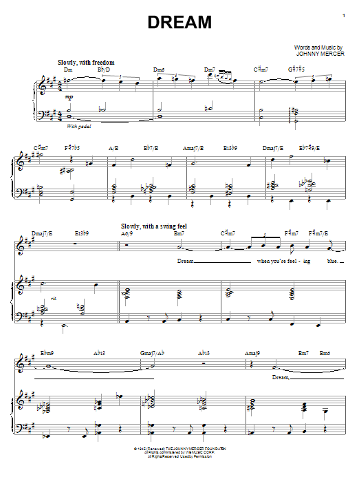 Michael Bublé Dream sheet music notes and chords arranged for Pro Vocal