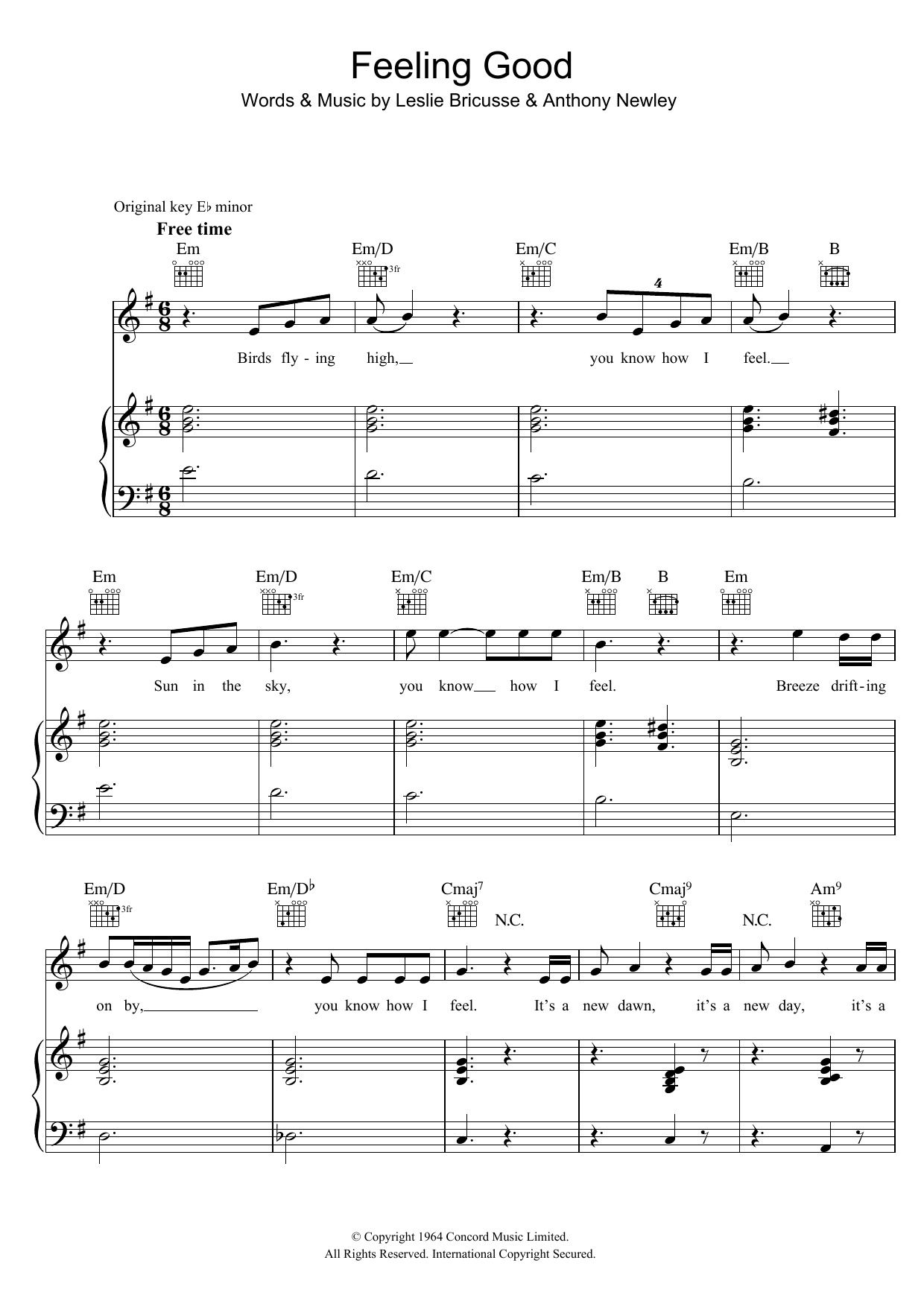 Michael Bublé Feeling Good sheet music notes and chords arranged for Trumpet Solo