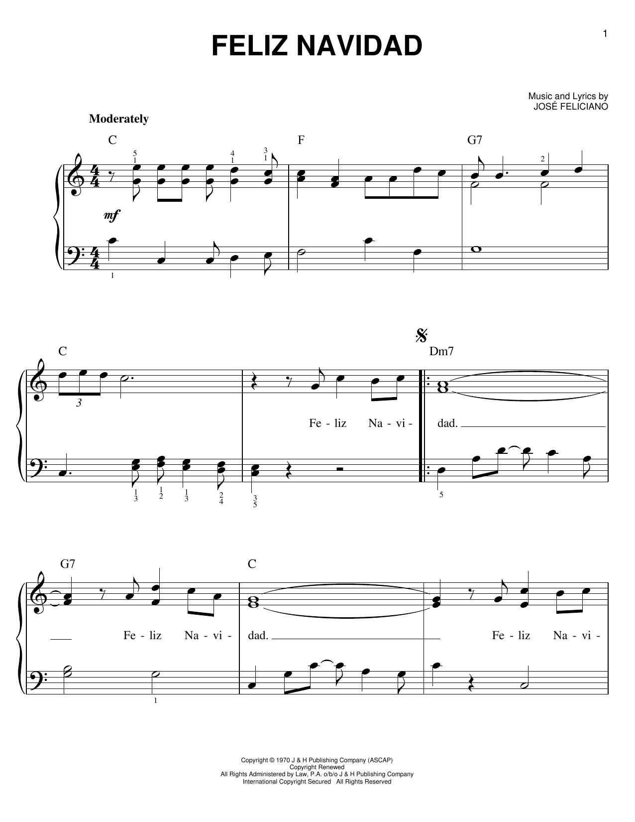 Michael Bublé Feliz Navidad sheet music notes and chords arranged for Piano & Vocal