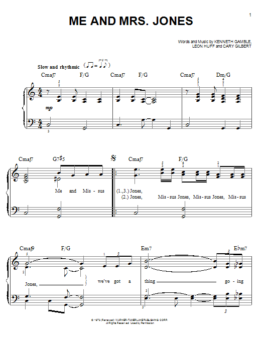 Michael Bublé Me And Mrs. Jones sheet music notes and chords arranged for Pro Vocal
