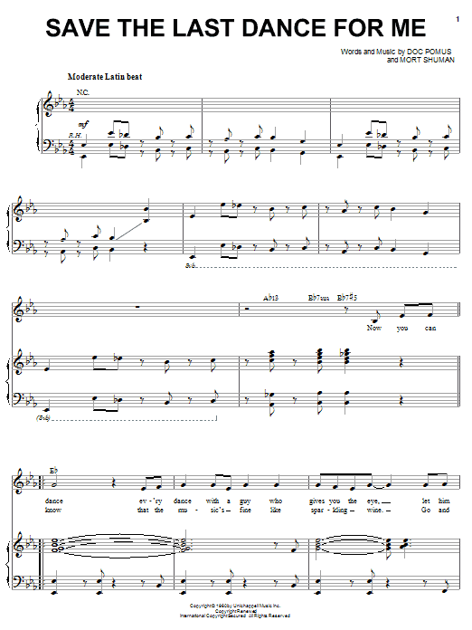Michael Bublé Save The Last Dance For Me sheet music notes and chords arranged for Pro Vocal